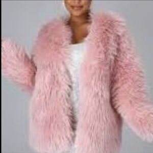Mauve Faux Fur Coat